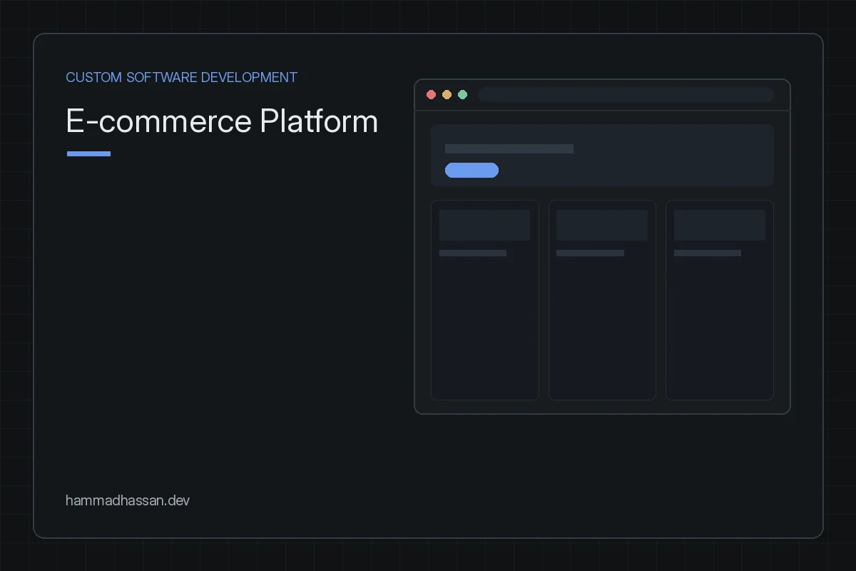 E-commerce Platform — storefront preview card