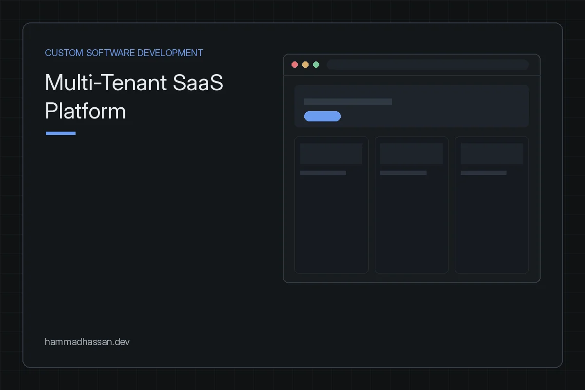 Multi-Tenant SaaS Platform — tenant dashboard preview card