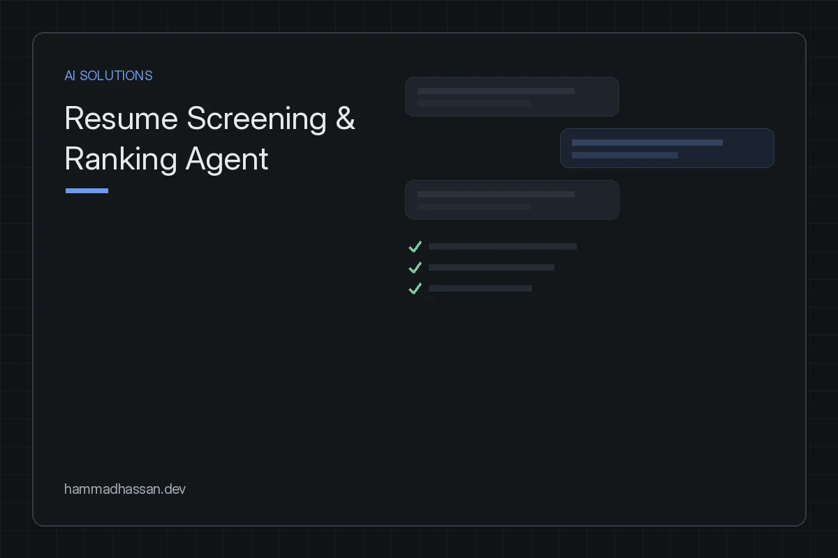 Resume Screening and Ranking Agent — candidate tiers preview card