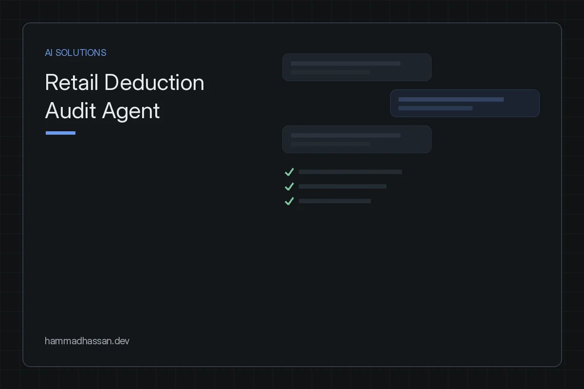 Retail Deduction Audit Agent — audit pipeline preview card