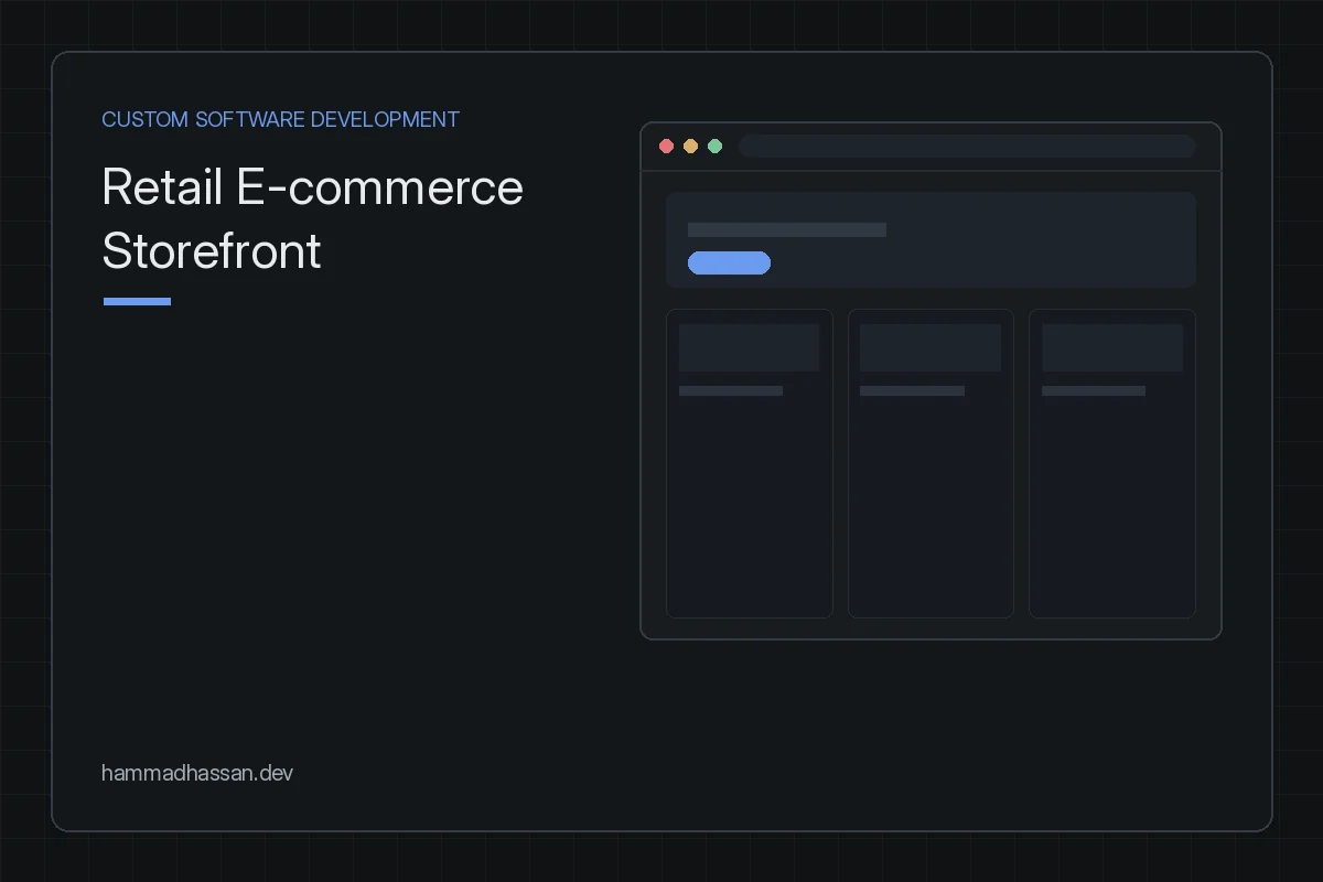 Retail E-commerce Storefront — product grid preview card
