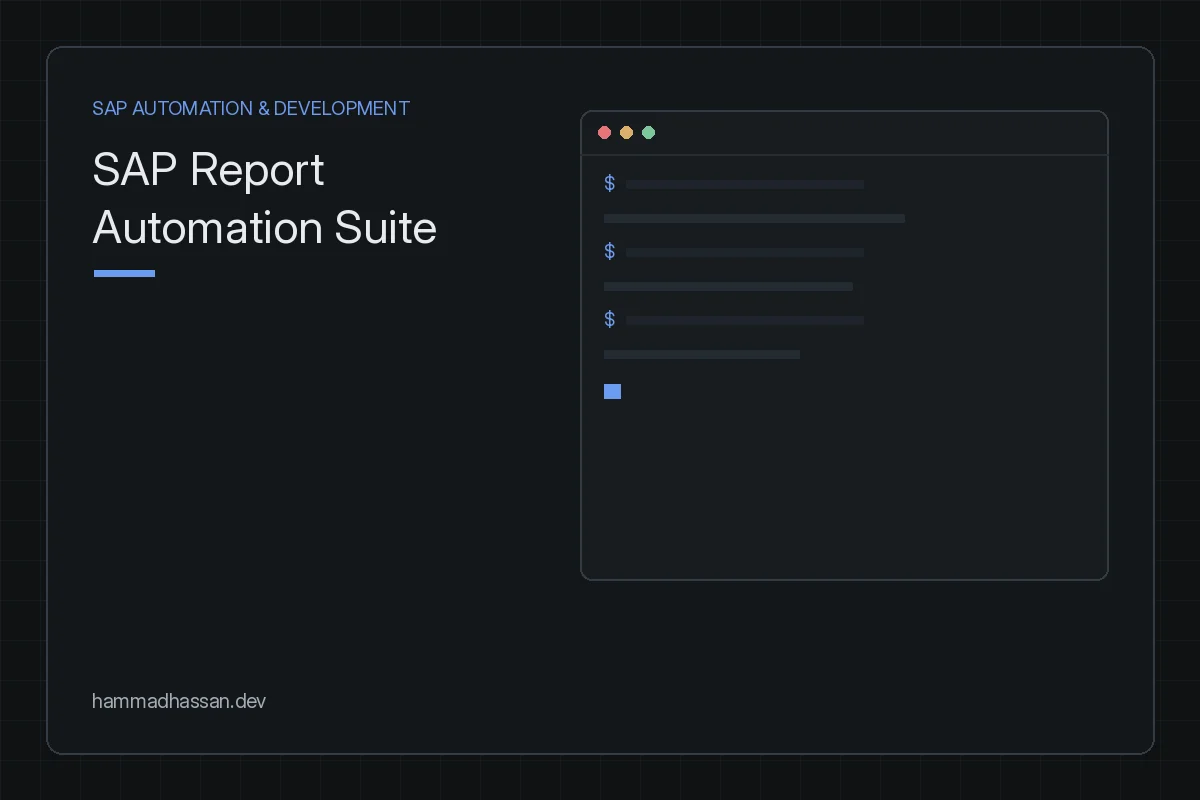 SAP Report Automation Suite, report builder preview card