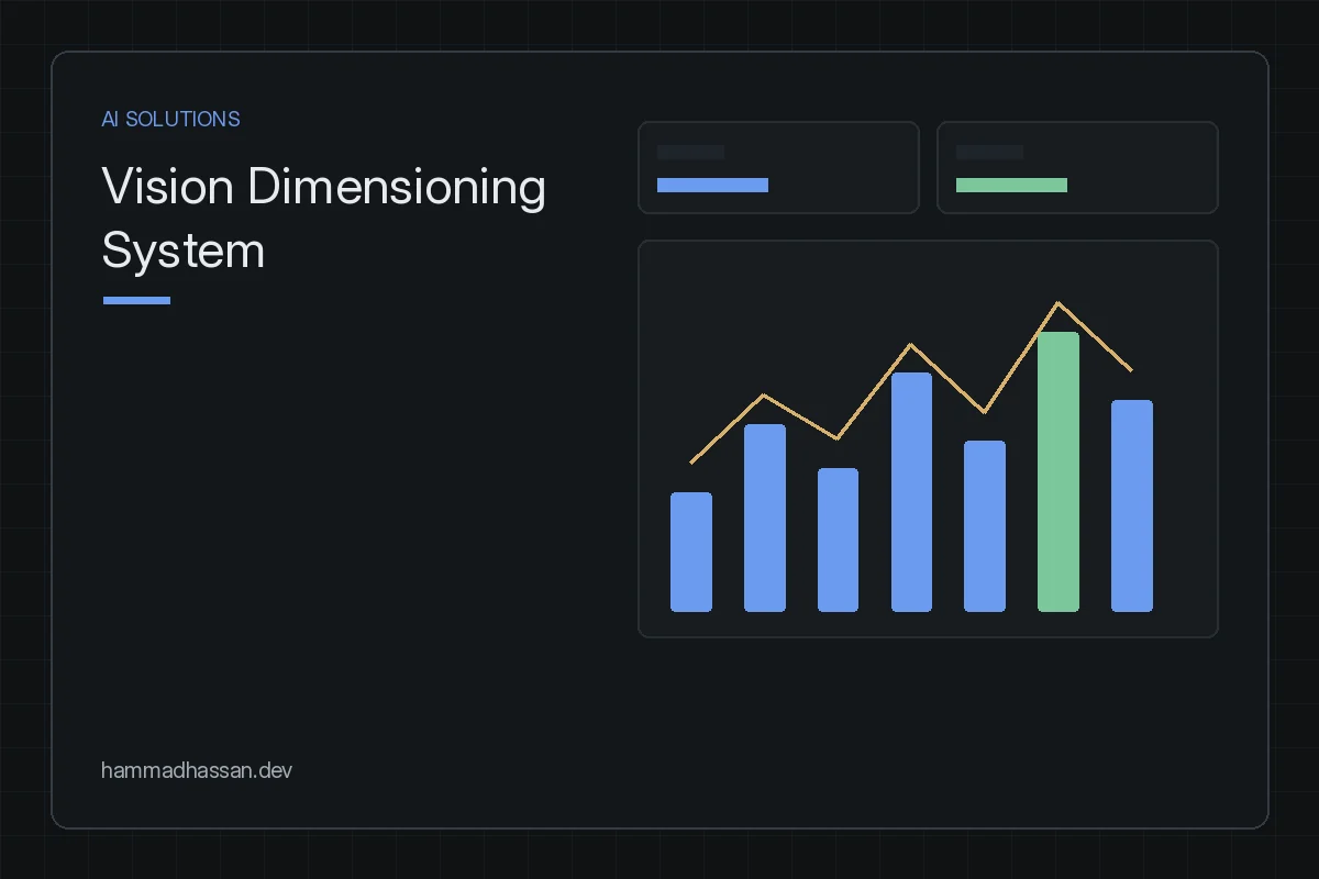 Vision Dimensioning System — measurement overlay preview card